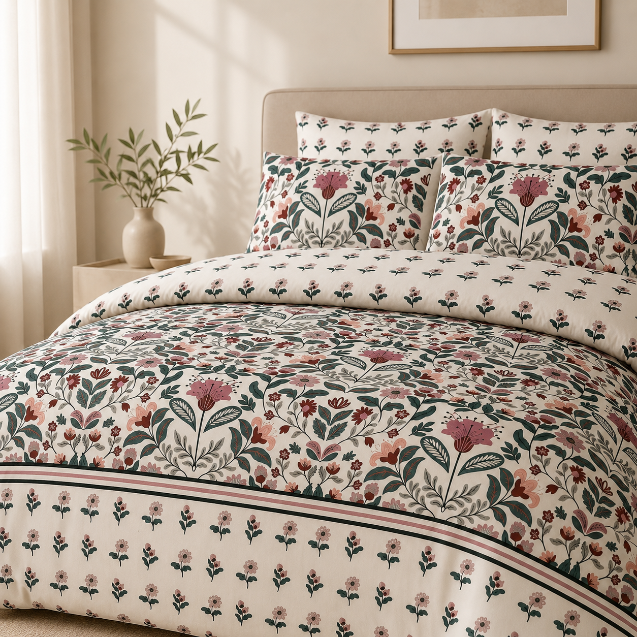 Cotton Floral Bedsheet Set – Premium Soft Cotton