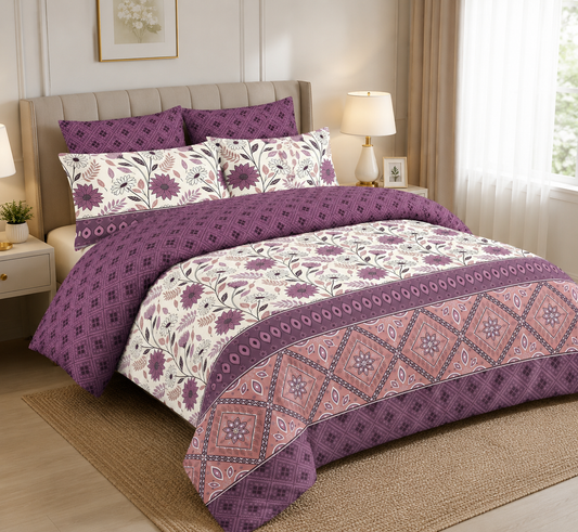 Pure Cotton Floral Bedsheet Set